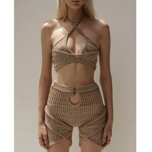 RUVE Shop Knit Set: DEVU top and TODA shorts | Size: S